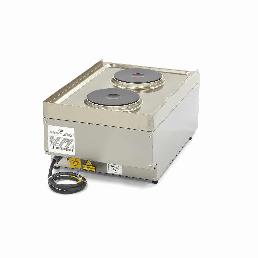 Spis - 2 brännare - Enkel enhet - 60 cm djup - El