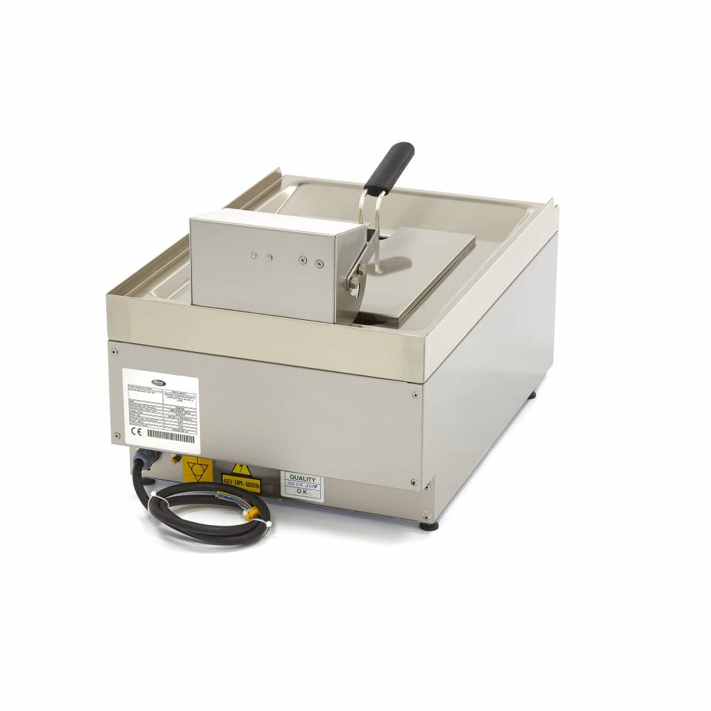 Friteringskastrull - 10L - 1 korg - med avtappningskran - 400V