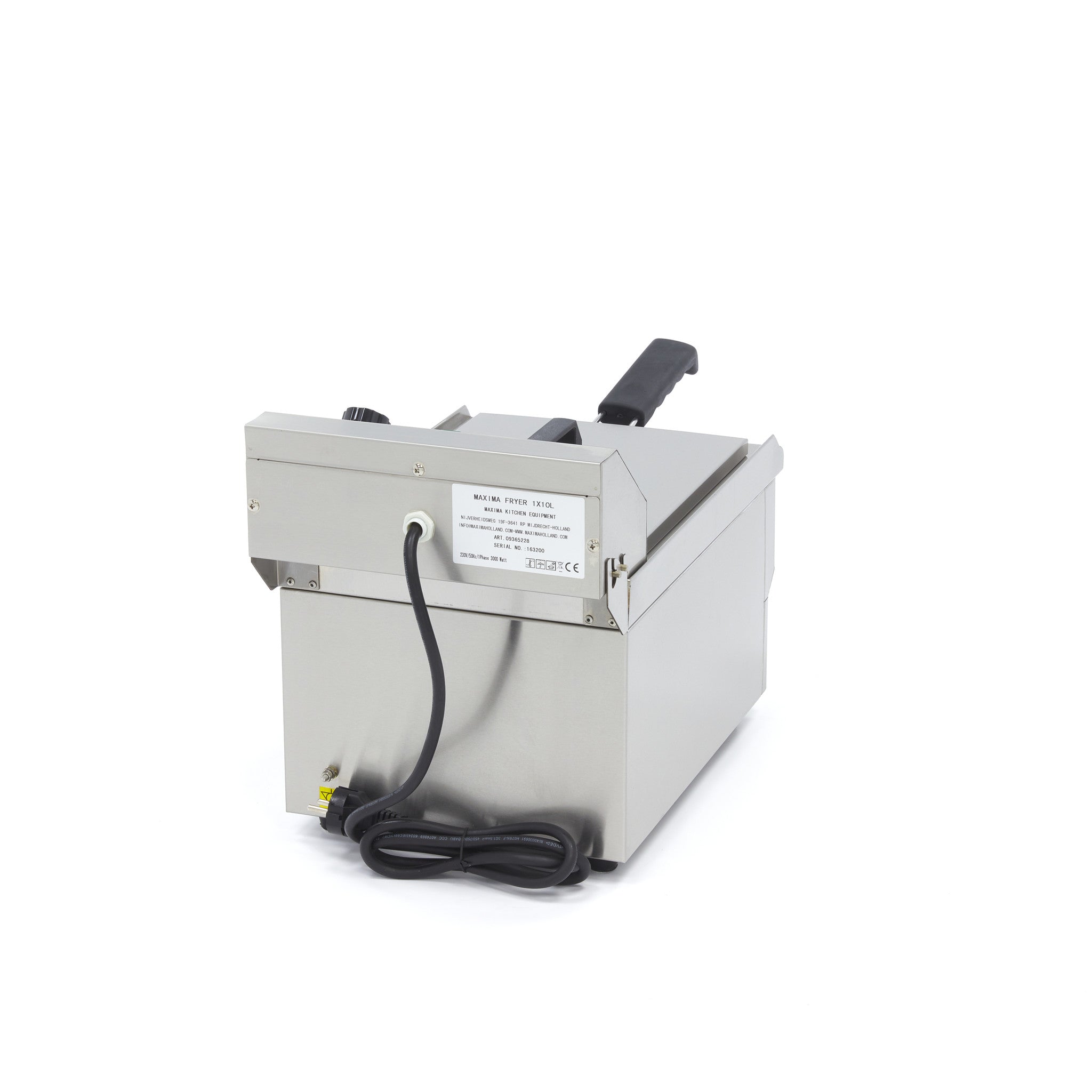 Friteringskastrull - 10L - 1 korg - med avtappningskran