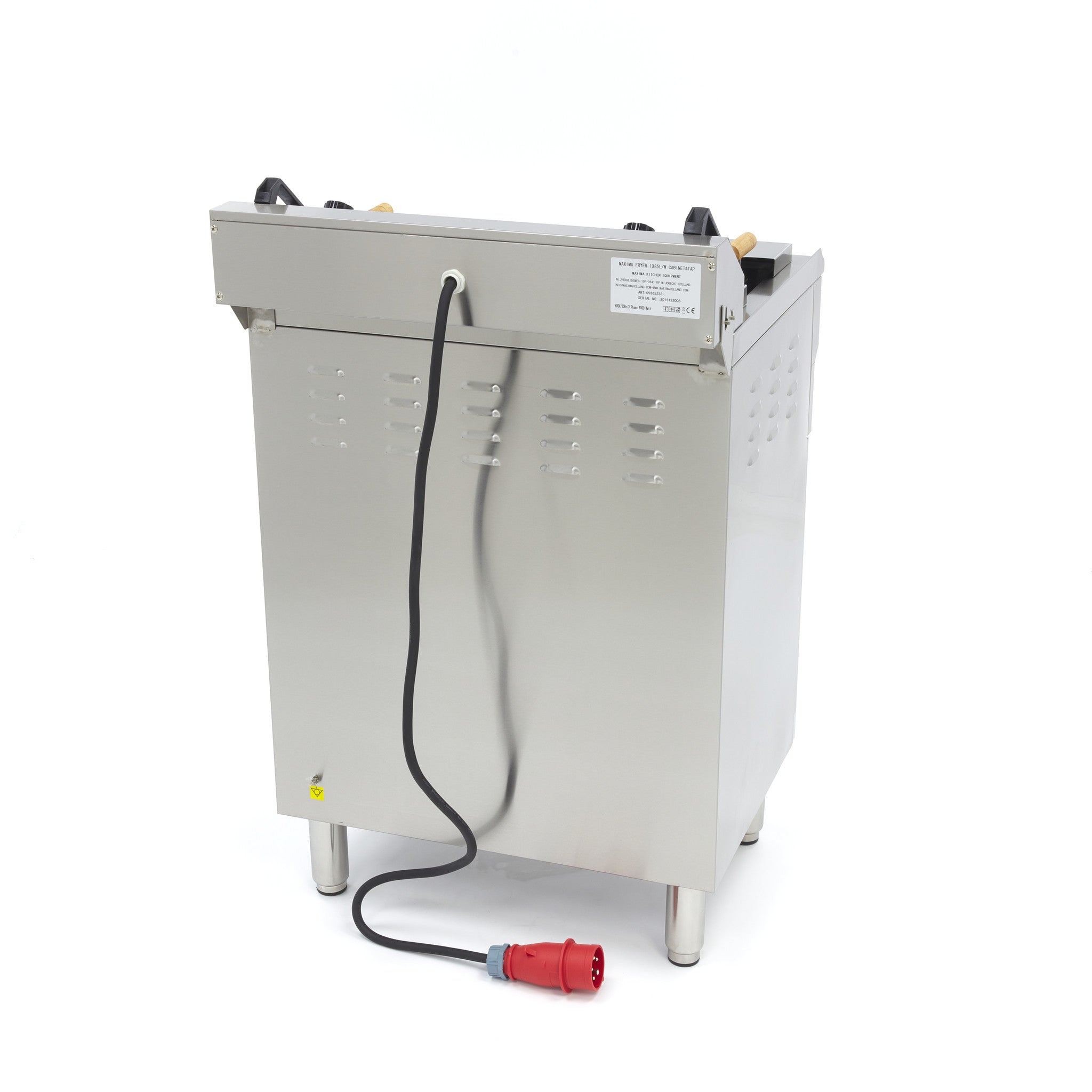 Fritös - 35L - 1 korg - med avloppskran - 400V