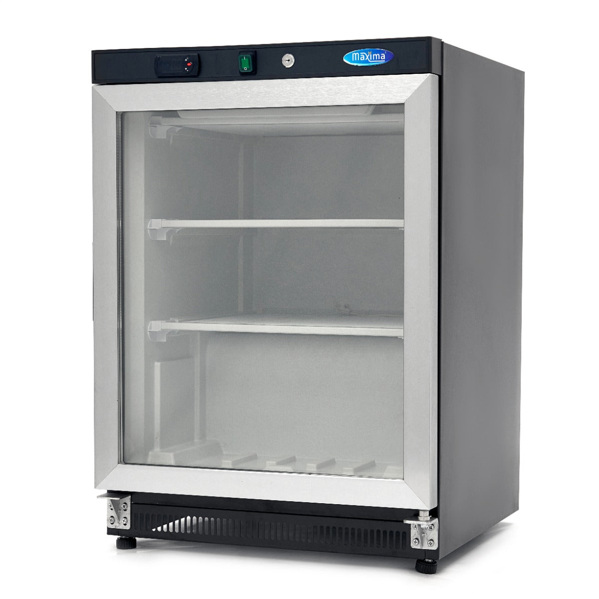 Frys - 200L - Svart - med glasdörr