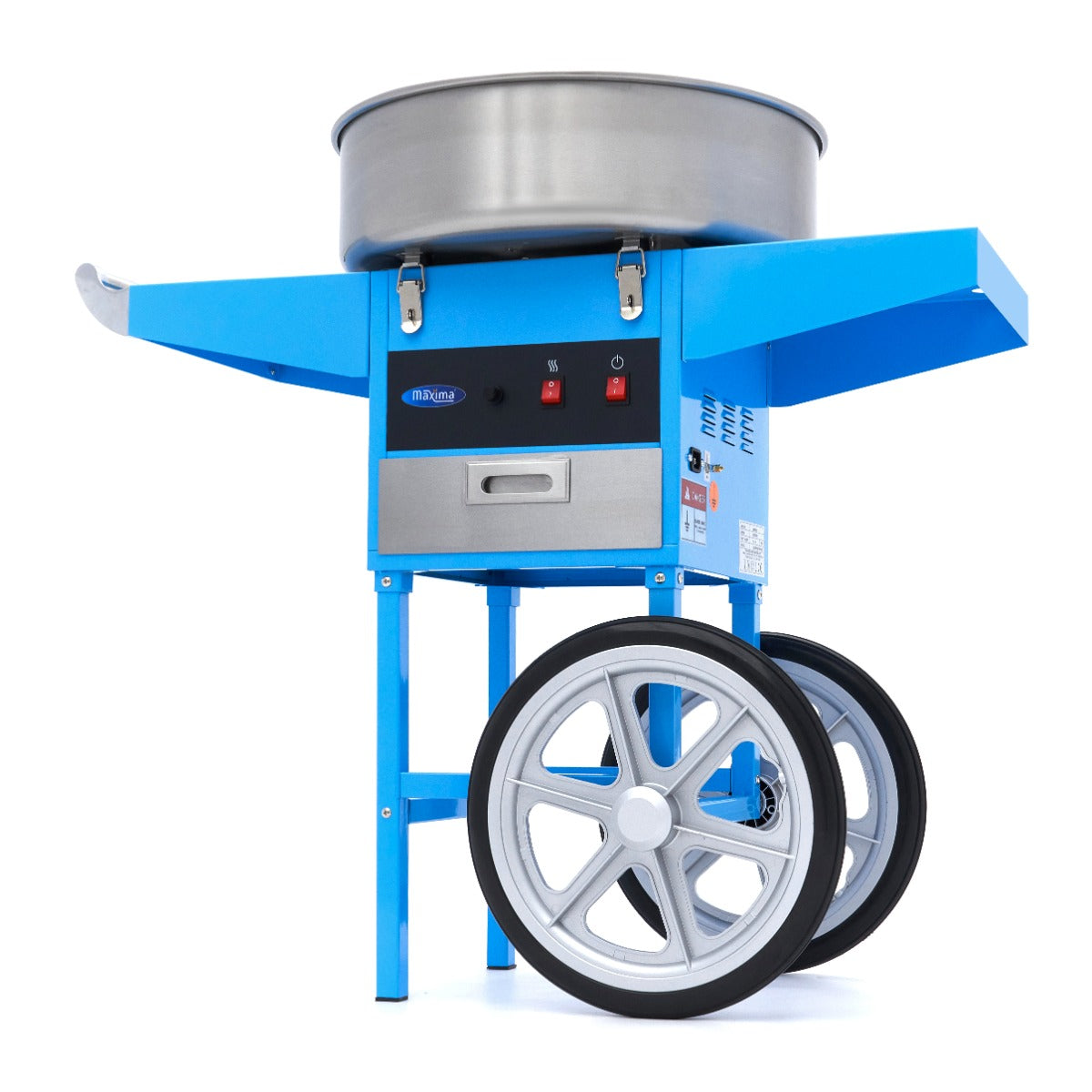 Candy Floss Maskin - Ø 52cm - Blå - med vagn