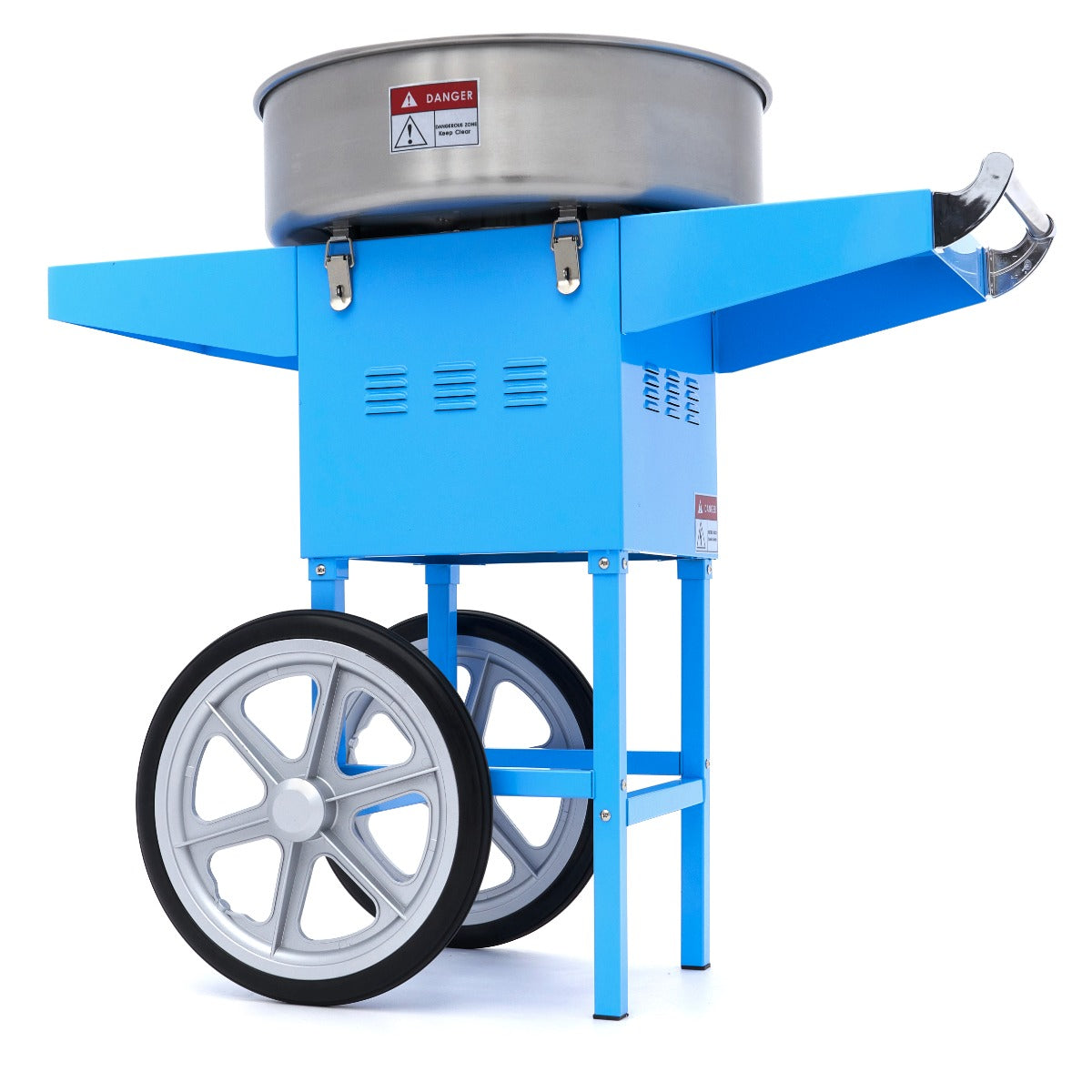 Candy Floss Maskin - Ø 52cm - Blå - med vagn