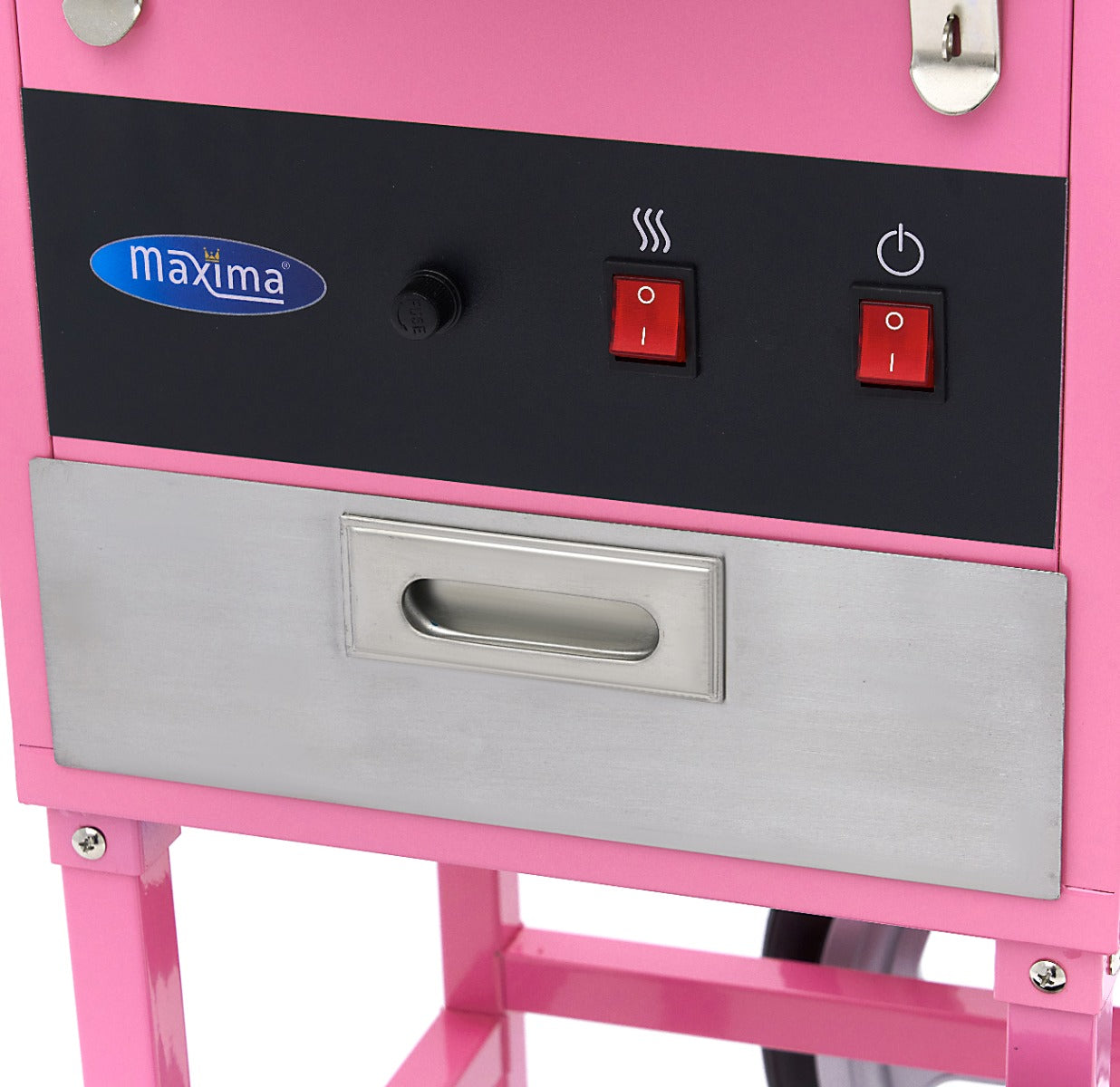 Candy Floss Maskin – Ø 52cm – Rosa – med vagn