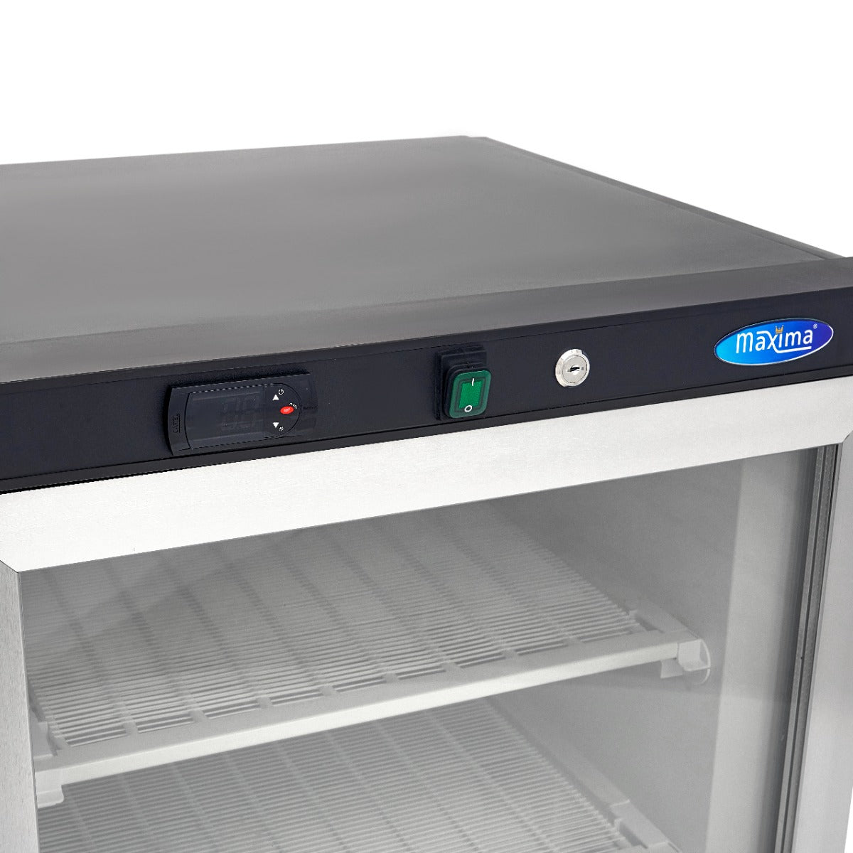 Frys - 200L - Svart - med glasdörr