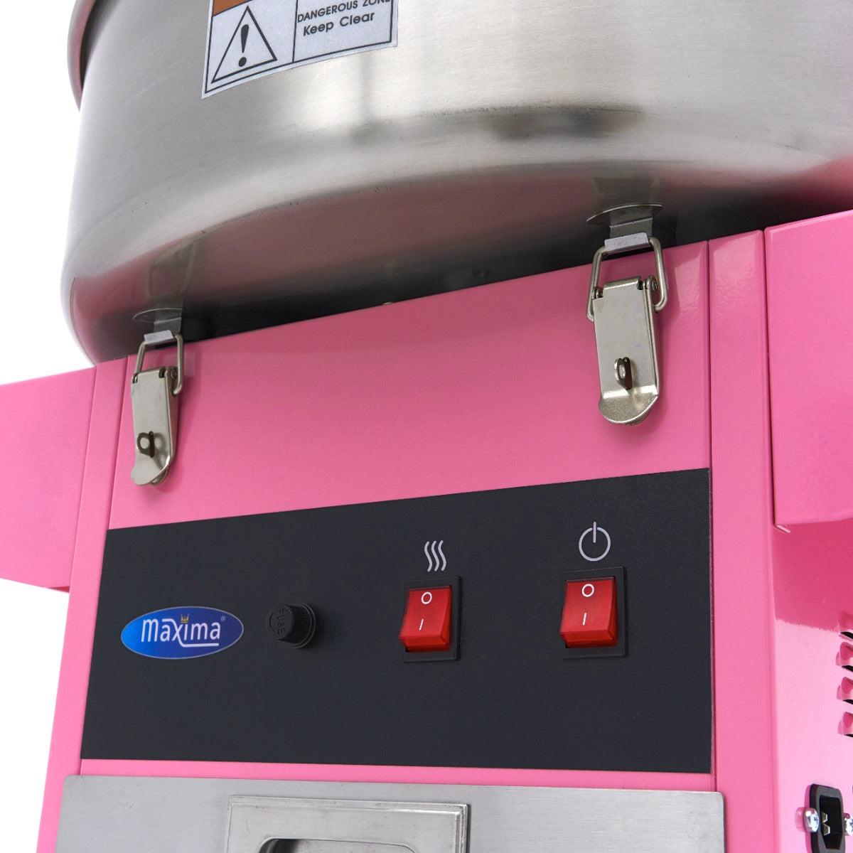 Candy Floss Maskin – Ø 52cm – Rosa – med vagn