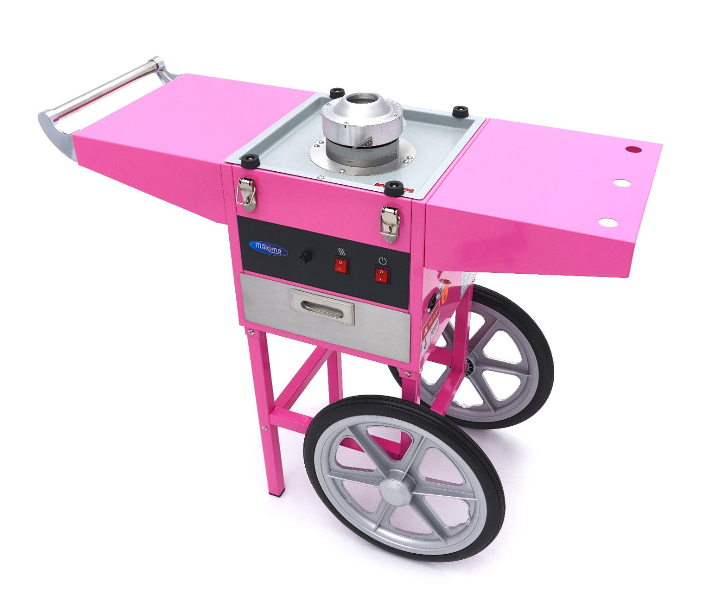 Candy Floss Maskin – Ø 52cm – Rosa – med vagn