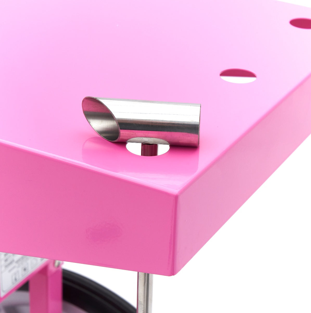 Candy Floss Maskin – Ø 52cm – Rosa – med vagn