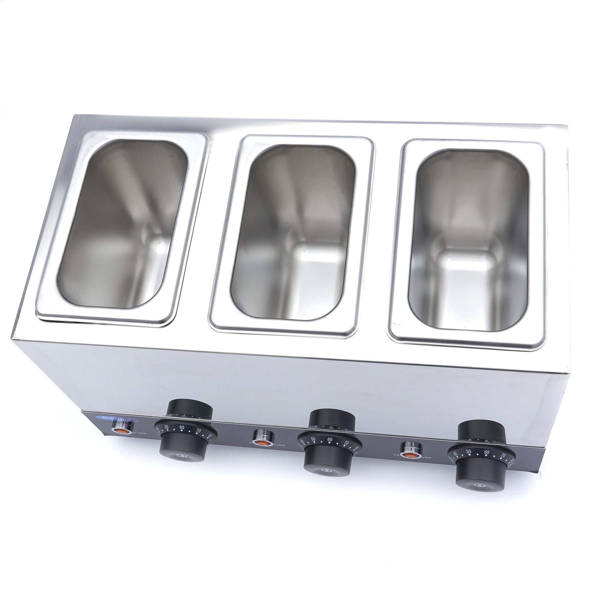 Uppvärmd såsdispenser - 3 x 1,2L - med pumpar