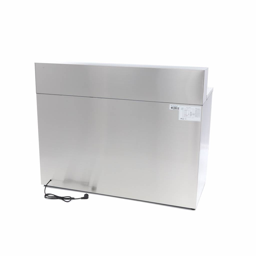 Coolt bord / pizzabänk - 137cm - 3 dörrar - Passar 8 x 1/6 GN - inkl. rostfritt stållock