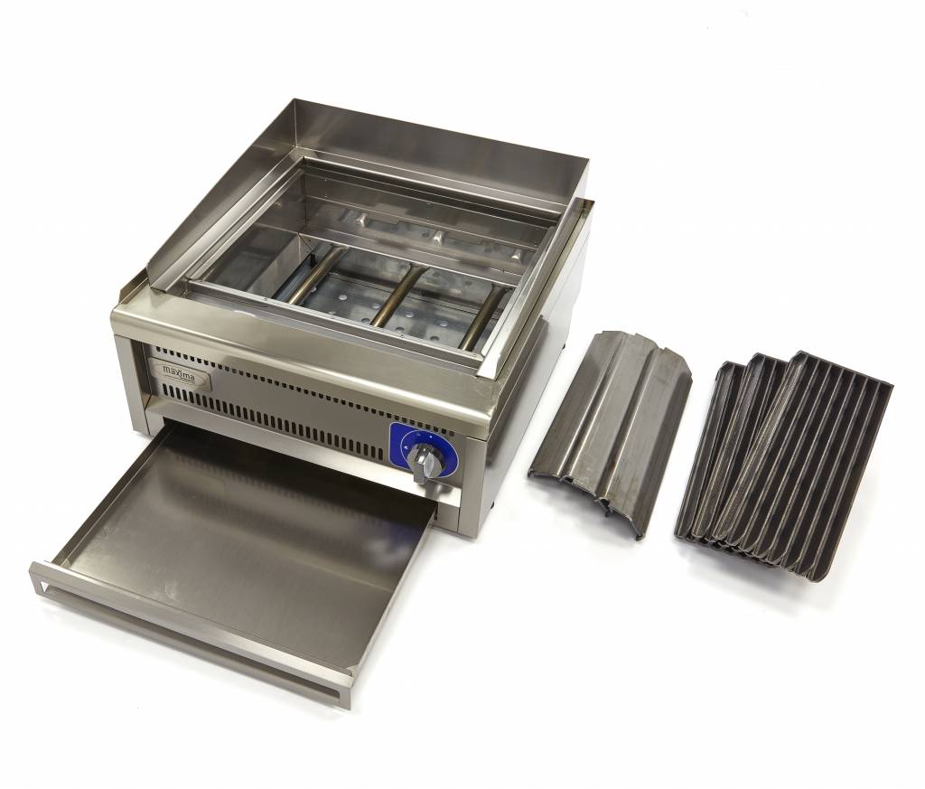 professionell kolgrill - Dubbel enhet - 60 cm djup - Gas
