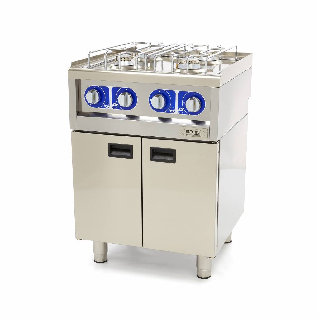 Spis - 4 brännare - Dubbel enhet - 60 cm djup - Gas