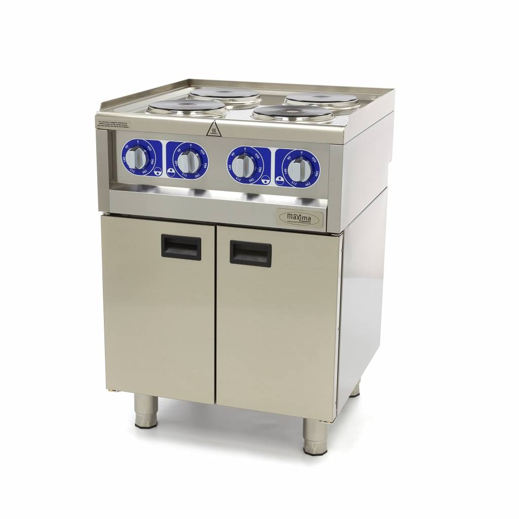 Spis - 4 brännare - 2x 2 kW + 2x 1,5 kW - 60 cm djup - 400V
