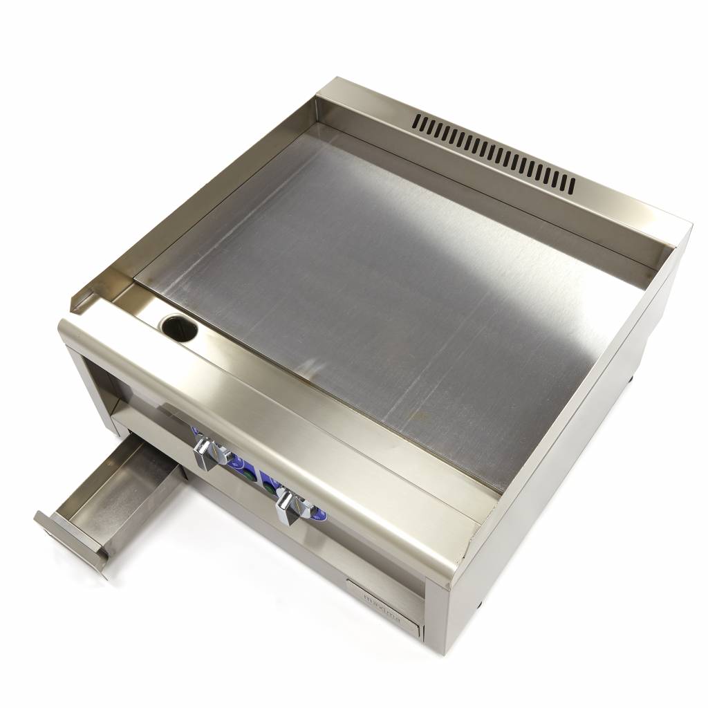 Grillpanna av professionell kvalitet - Smidig - Dubbel enhet - 60 cm djup - Elektrisk - 400V