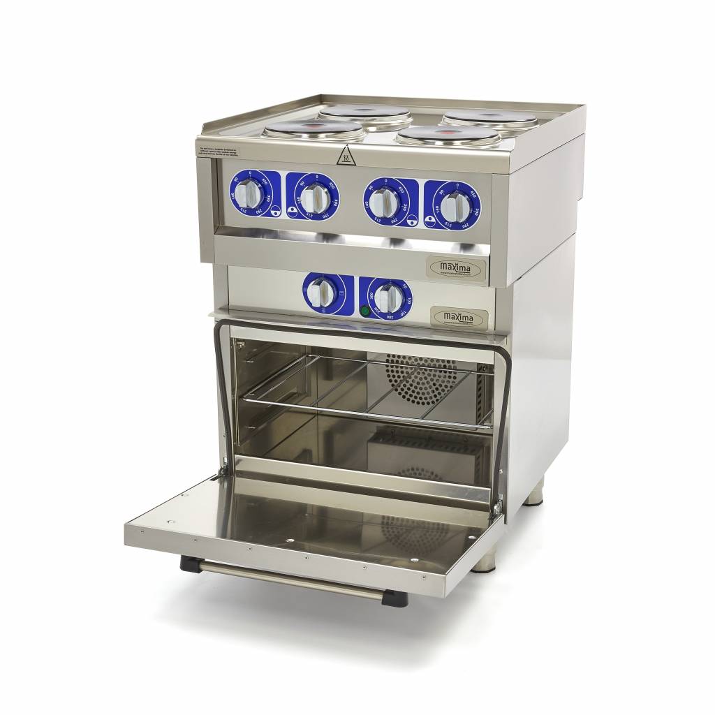 Spis - 4 brännare - Elektrisk - Dubbel enhet - 60 cm djup - med ugn