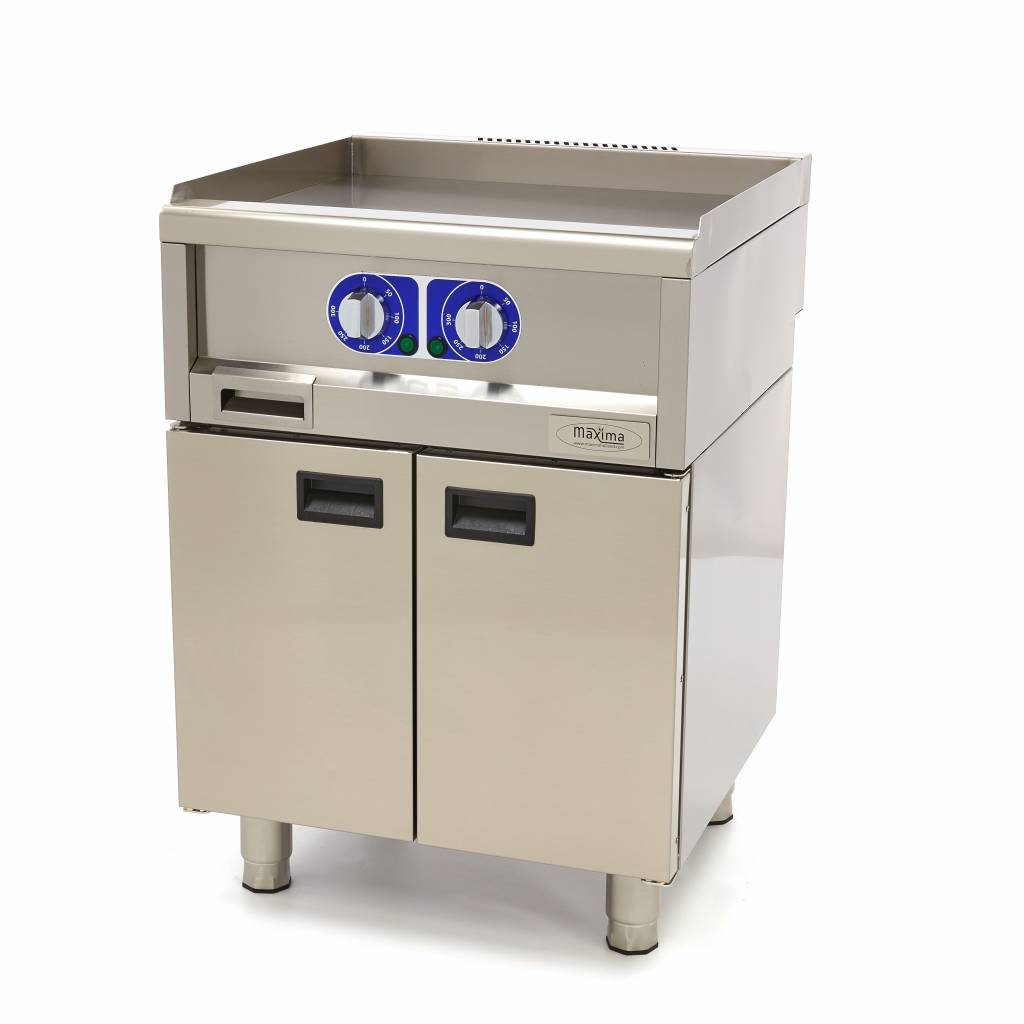 Grillpanna av professionell kvalitet - Smidig - Dubbel enhet - 60 cm djup - Elektrisk - 400V