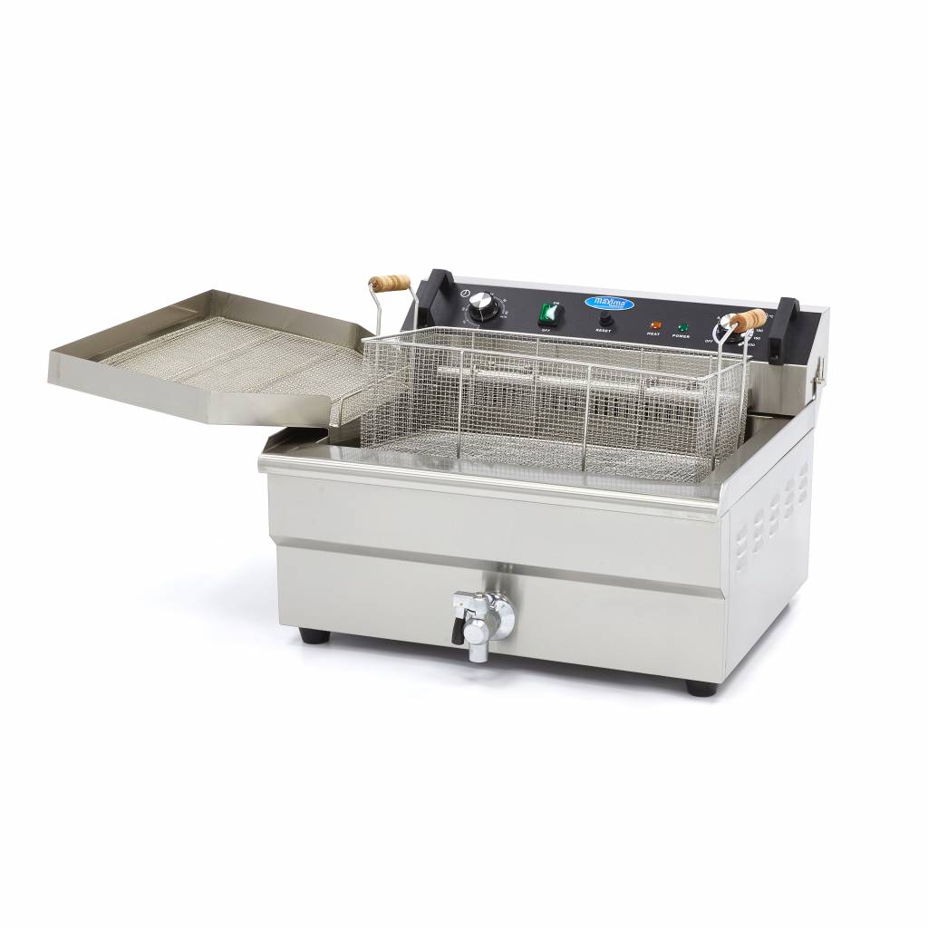 Friteringskastrull - 30L - 1 korg - med avtappningskran