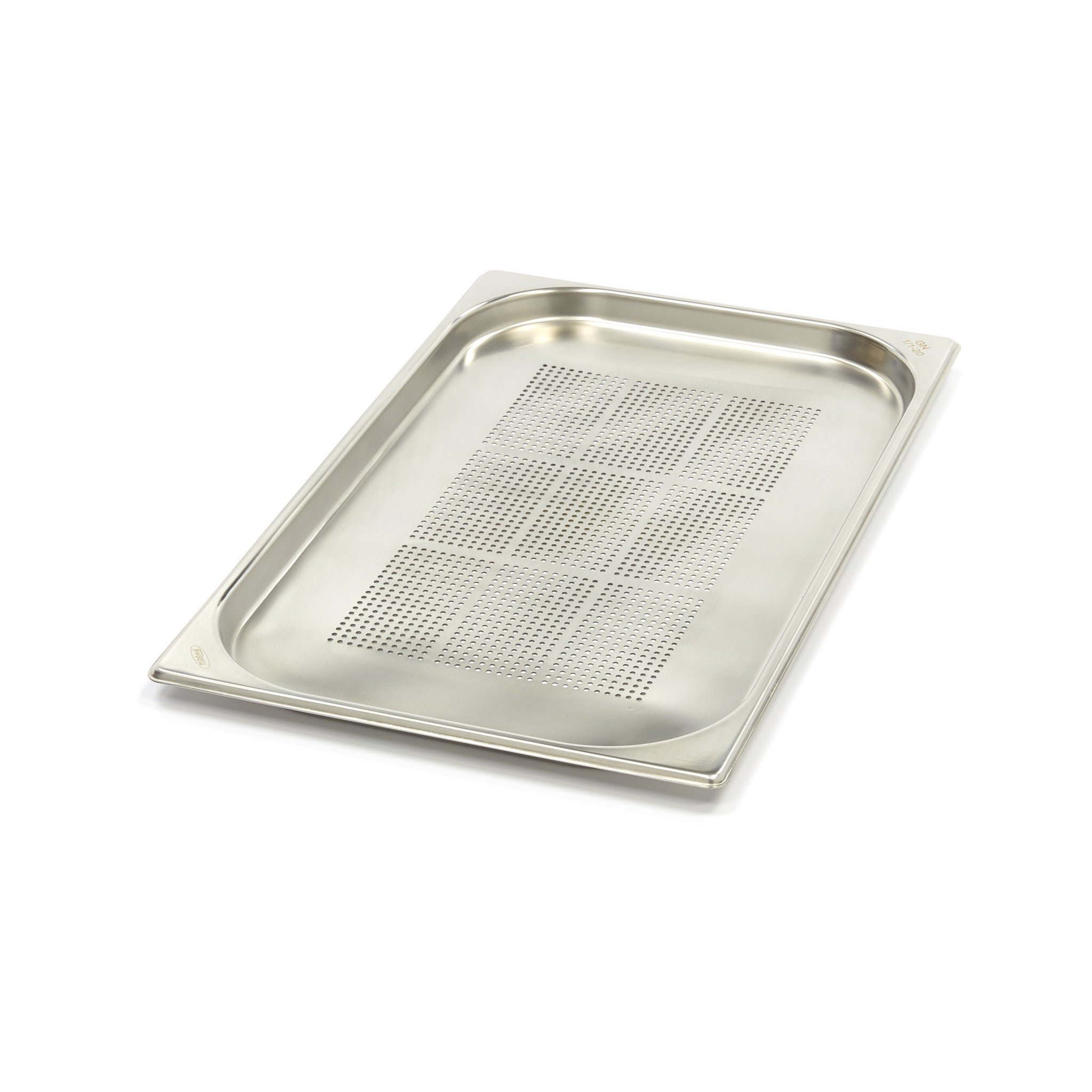Gastronorm behållare - 3 st - 1/1 GN - 2 cm djup - rostfritt stål - perforerat