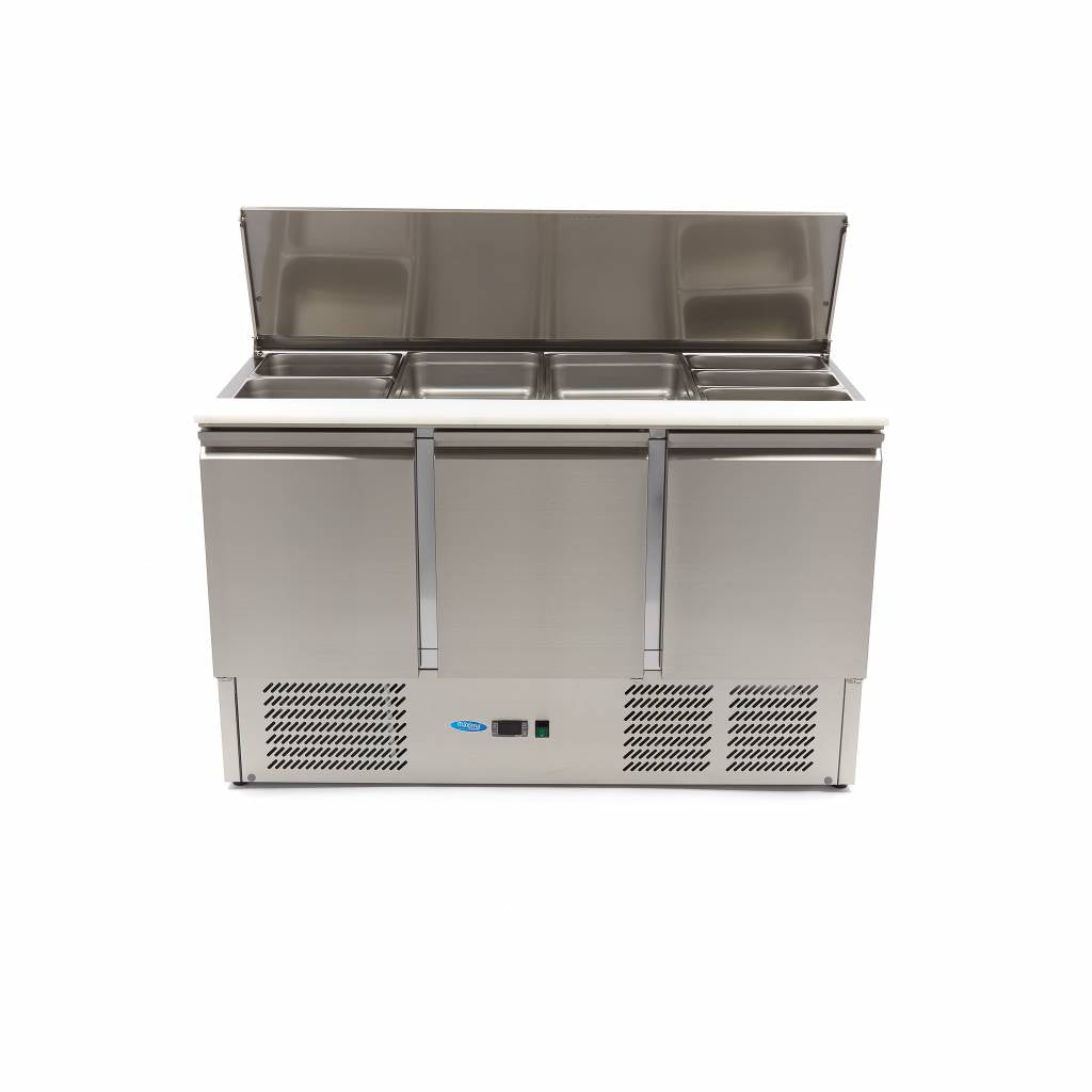Saladette - 400L - 137cm - 3 dörrar - inklusive skärbräda