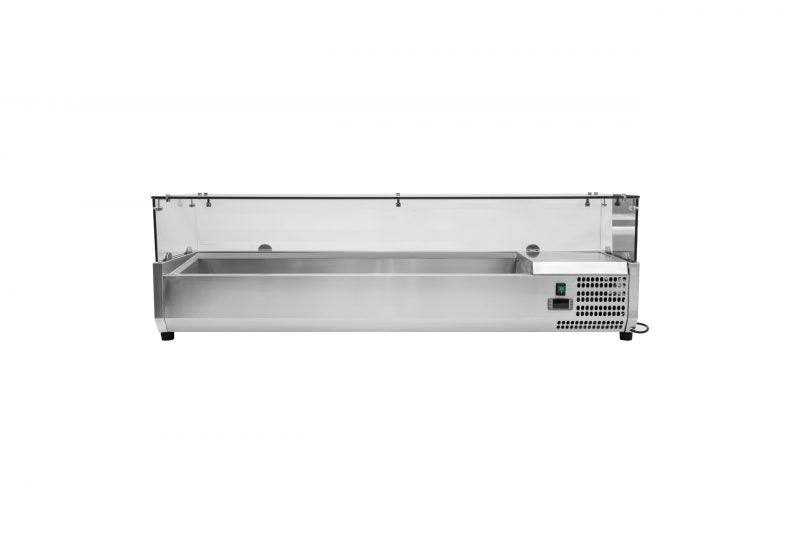 Kylaggregat - med glasdisk - 120,5 cm - 5 x 1/4 GN-behållare