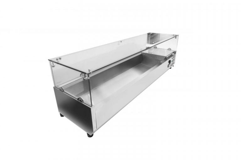 Kylaggregat - med glasdisk - 141,5 cm - 6 x 1/3 GN-behållare
