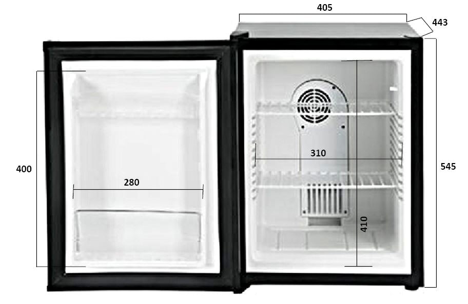 Minibar - Kylskåp - Svart - 40 liter