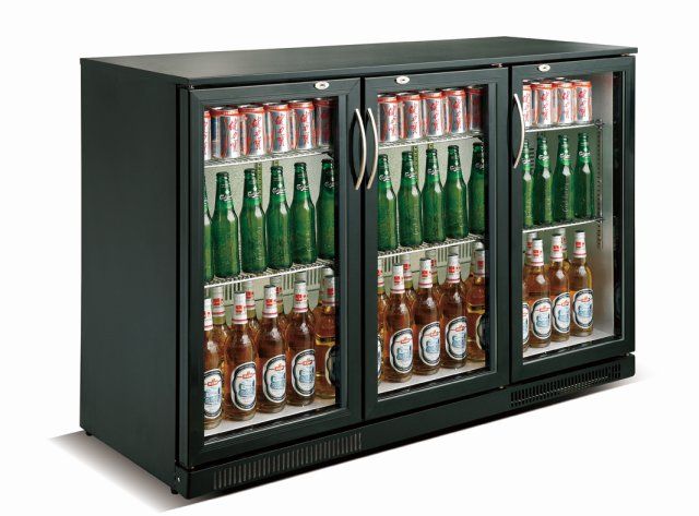 Backbar - Barkylskåp - 3 dörrar - Svart
