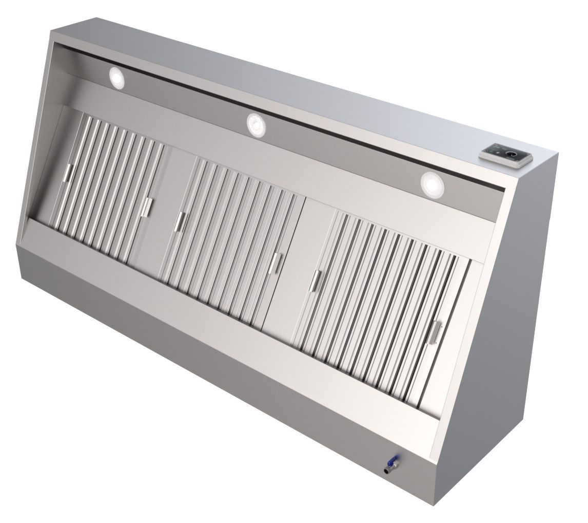 Hood - 200 cm bred - 110 cm djup - med motor