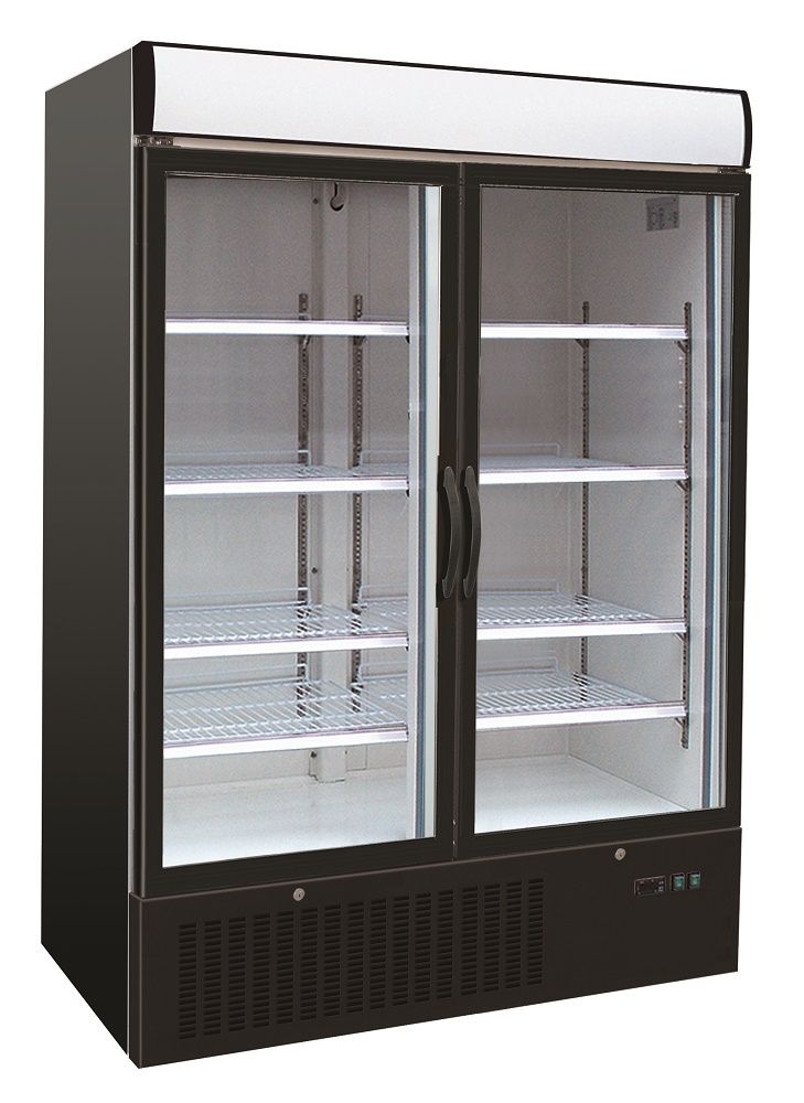 Industrifrys - 2 dörrar - Svart - 1079 liter