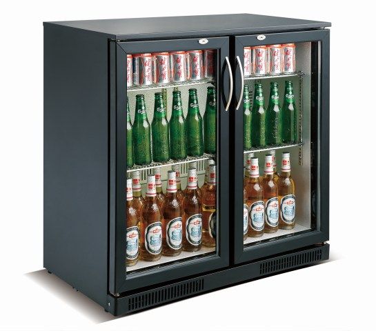 Backbar - Barkylskåp - 2 dörrar - Svart