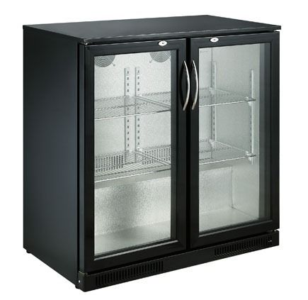 Backbar - Barkylskåp - 2 dörrar - Svart