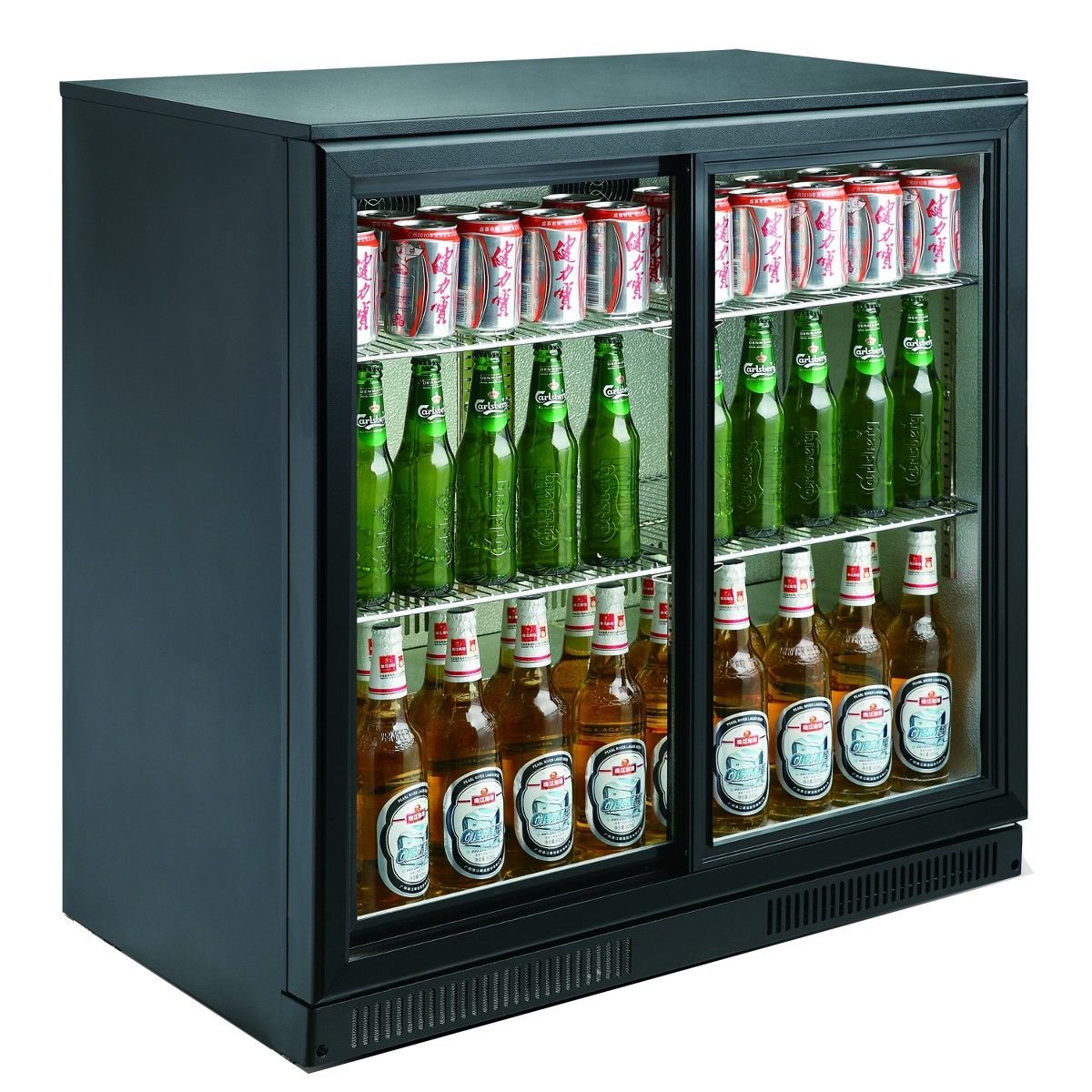 Backbar - Barkyl - 2 dörrar / skjutdörrar - Svart