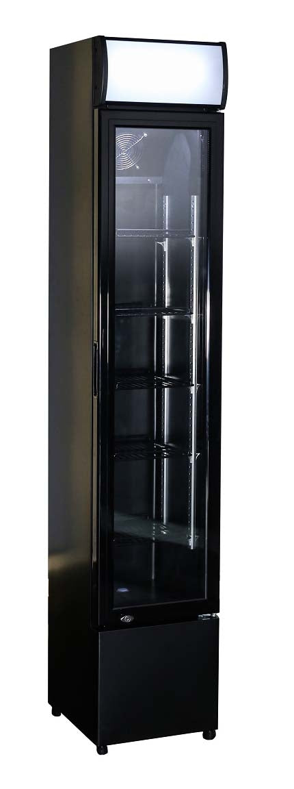 Display kyl - Svart - Slim - 105 liter
