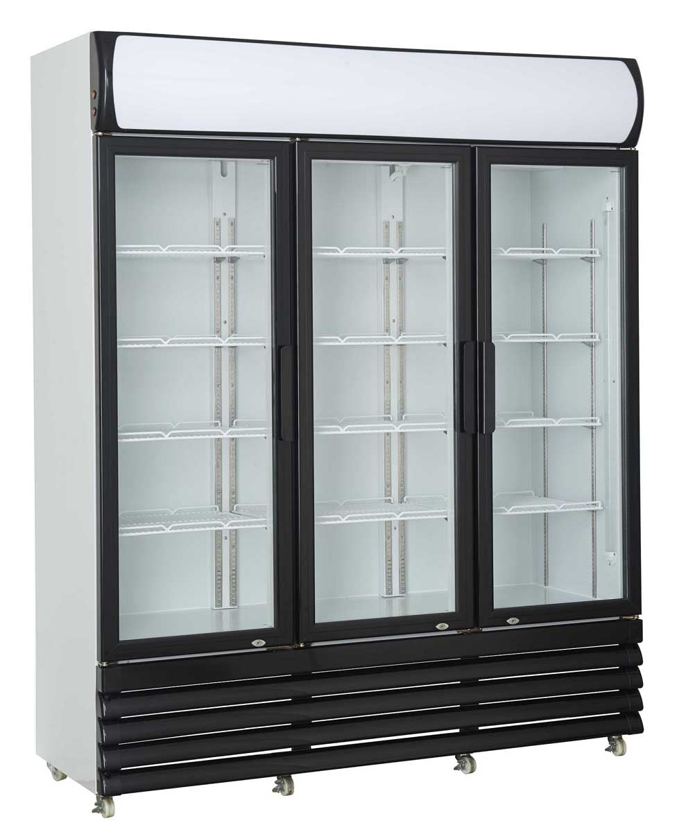 Display kyl - Svarta luckor - 1065 liter