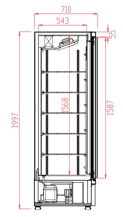 Kylskåp 1000 liter - Side by Side - 2 dörrar