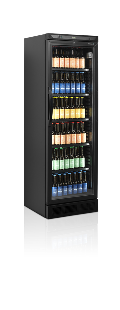 Backbar - Glaskylskåp - 347 liter - Svart