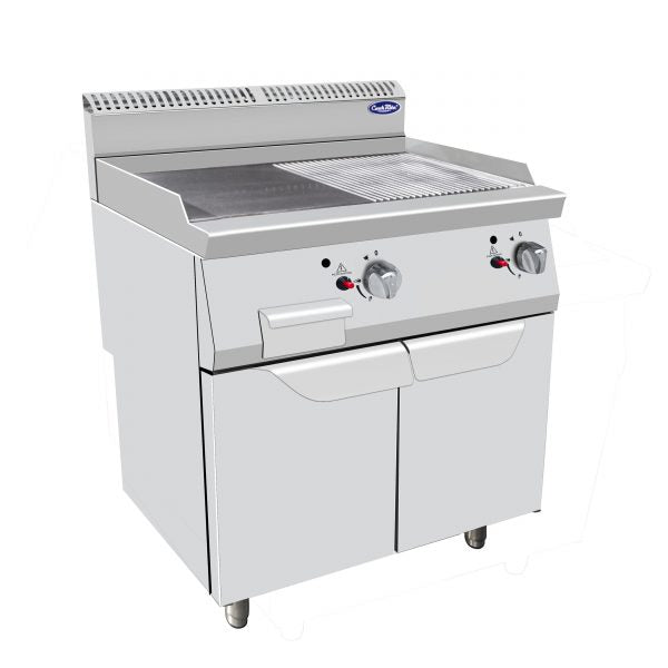 Stekplåt - Gas - Slät/Grillad - 800 x 700 mm