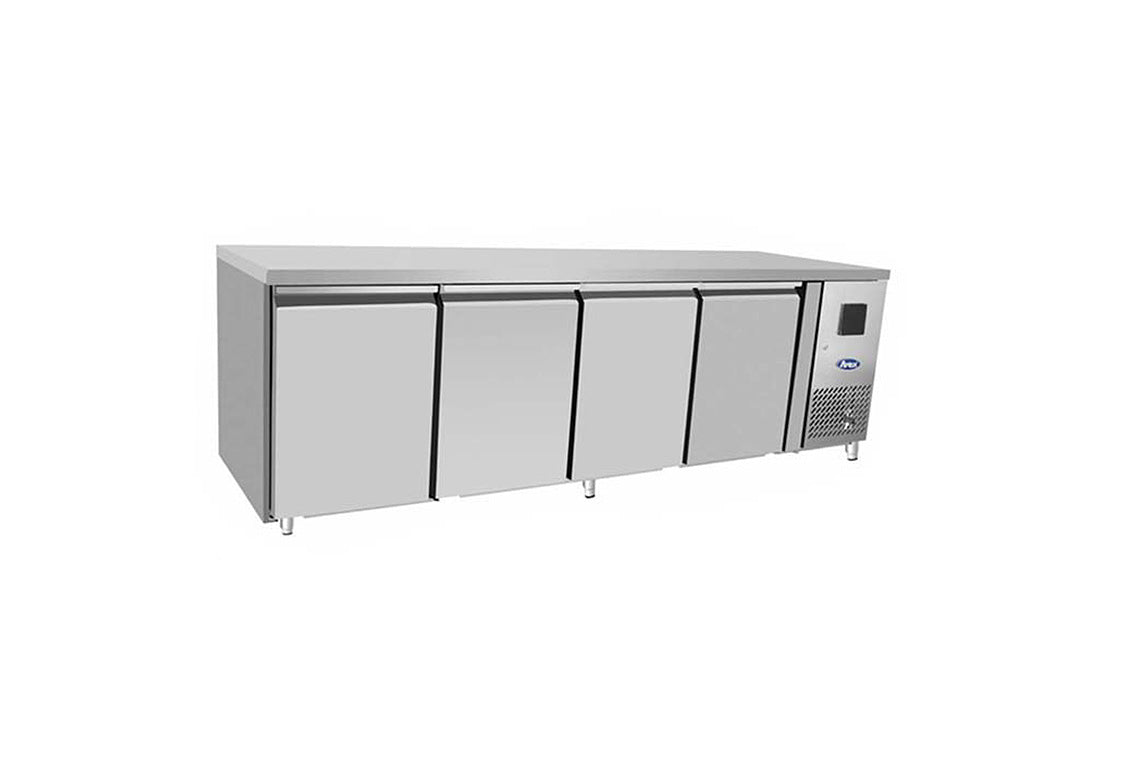 Frysbord med bakkant - 4 dörrar - GN 1/1