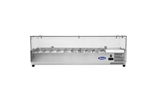 Kylaggregat - med glasdisk - 200,5 cm - 9 x 1/3 GN-behållare