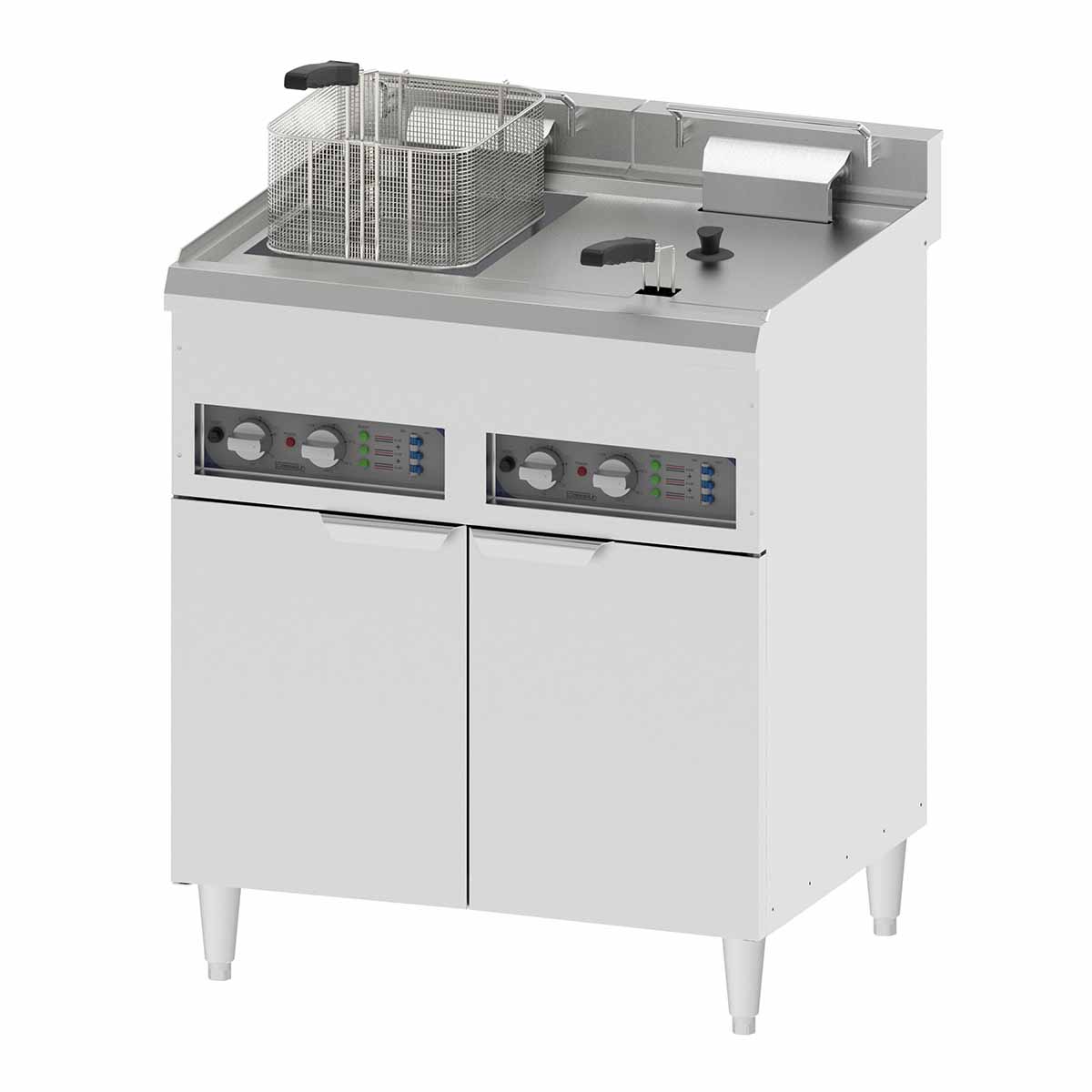 Friture Pro - 2x16 liter - 2x12 kW - Med underskåp