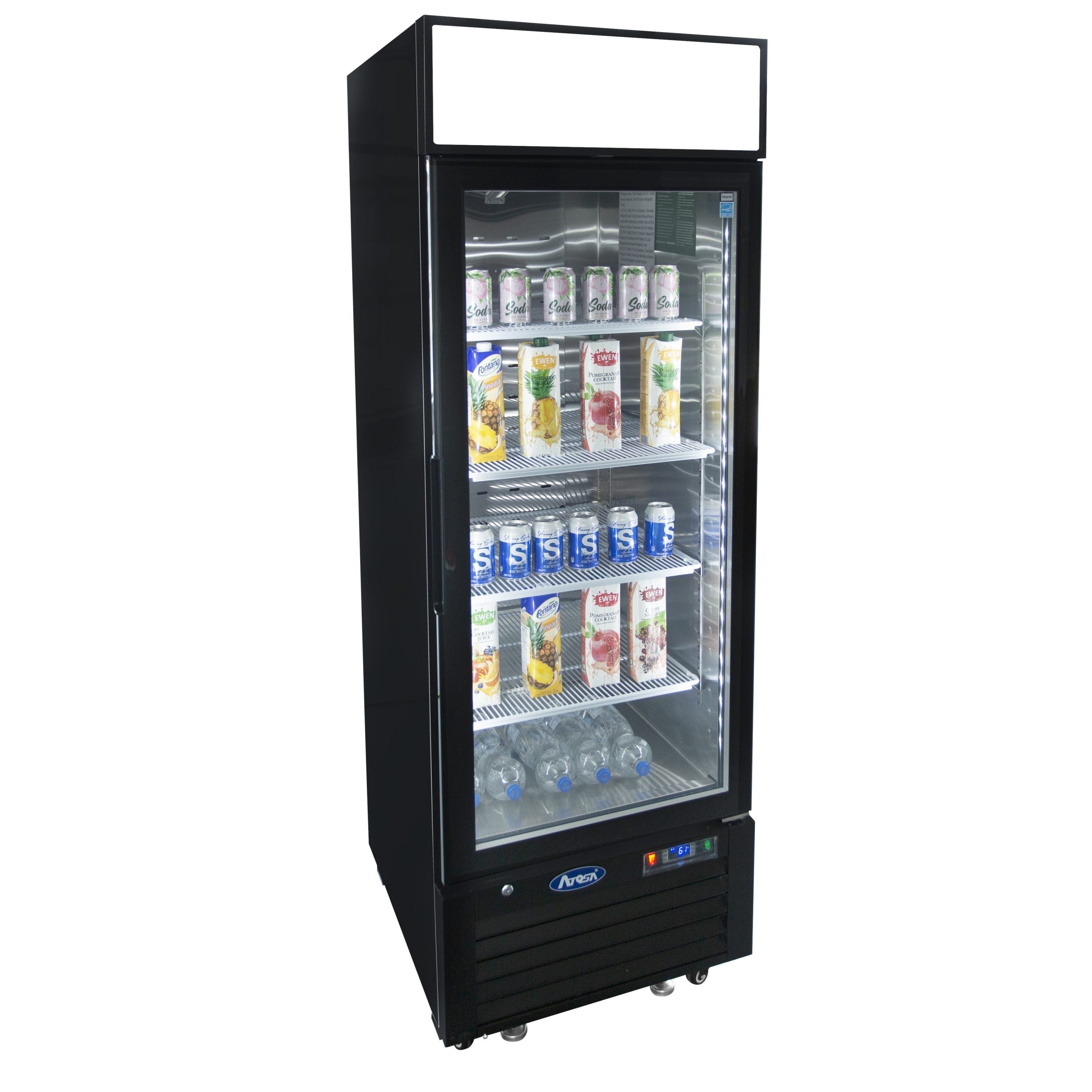 Display kyl - 1 dörr - Svart - 405 liter