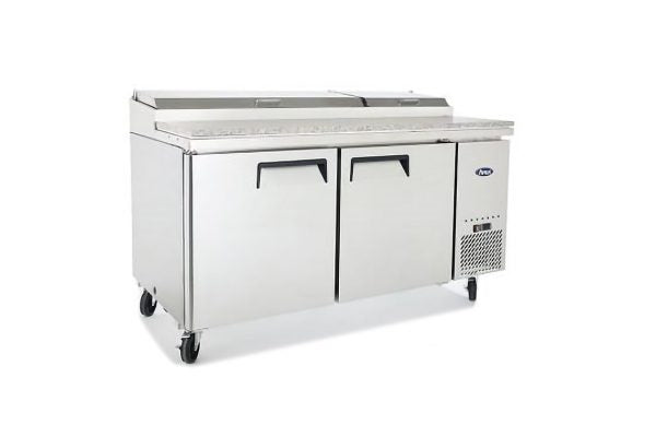 Saladette - 2 dörrar - Inklusive 9 x 1/3 GN-behållare, 100 mm djupa
