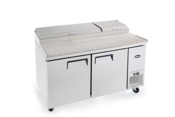 Saladette - 2 dörrar - Inklusive 9 x 1/3 GN-behållare, 100 mm djupa