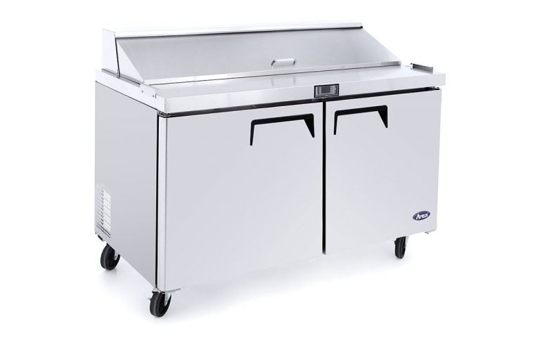 Saladette - 2 dörrar - Inkl. 8 x 1/3 GN-behållare / lock 100 mm djupa