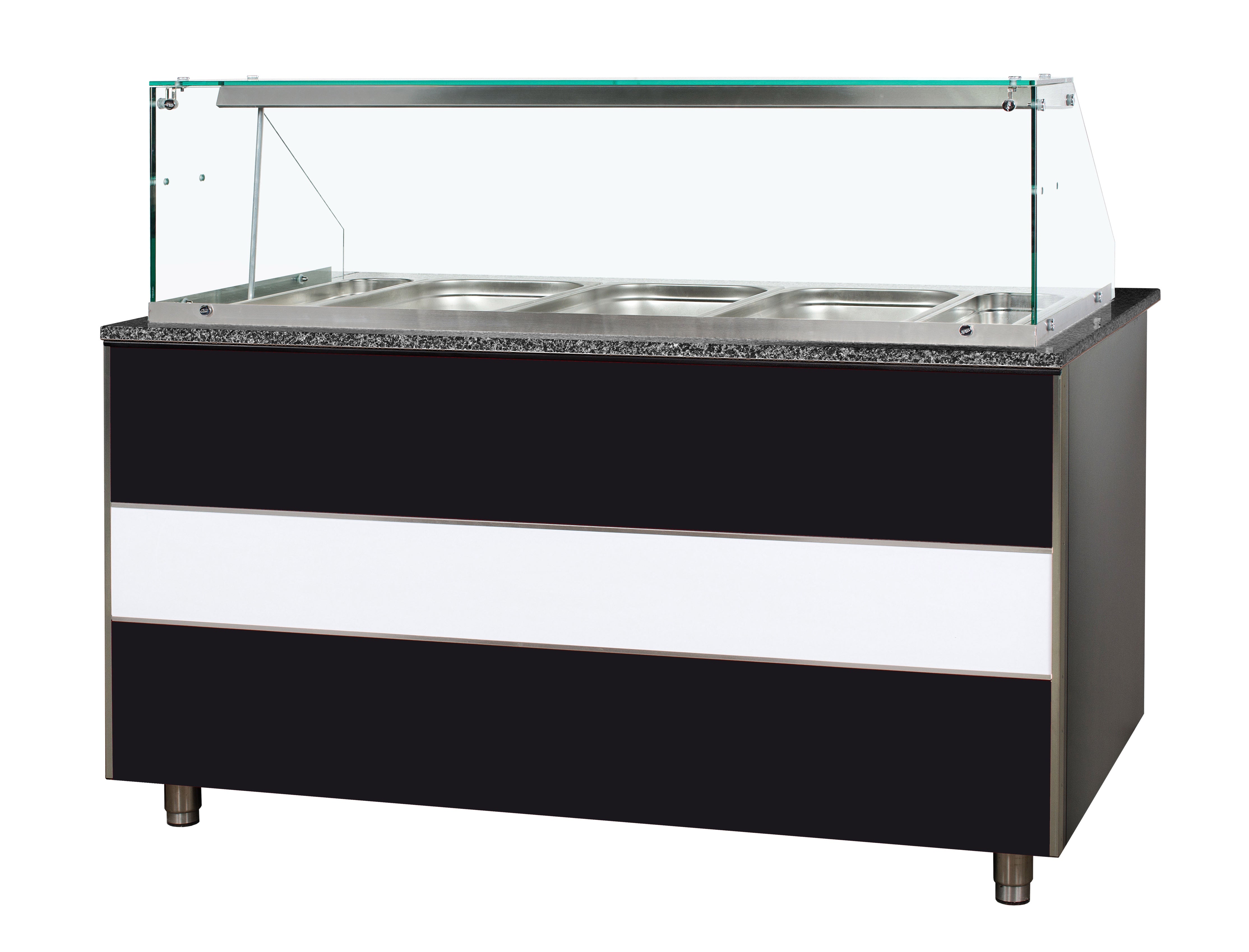 Bain Marie / operationsdisk - 150 cm - 4 x GN 1/1