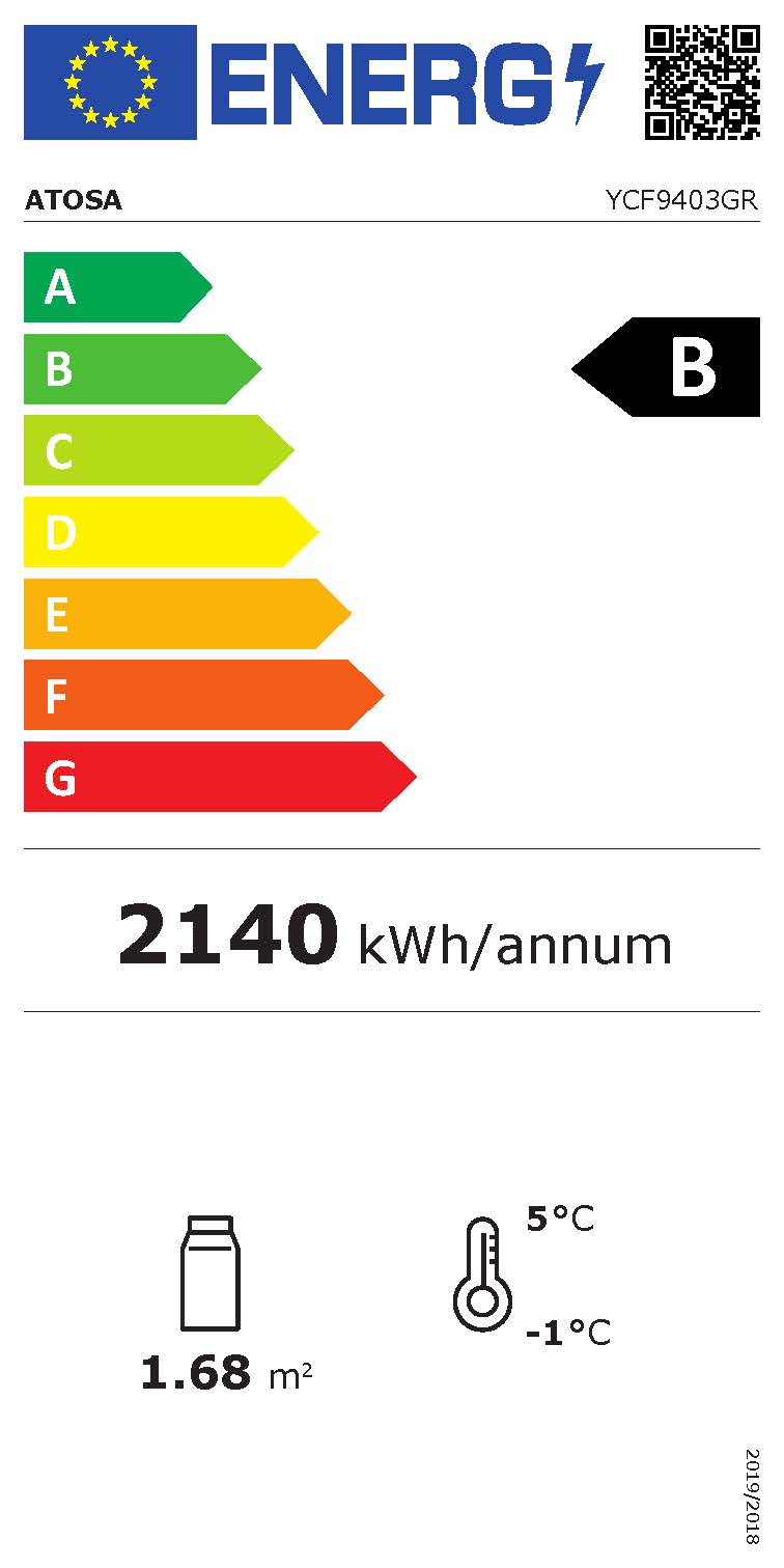 Kylskåp - 3 glasdörrar - Rostfritt stål - 950 liter