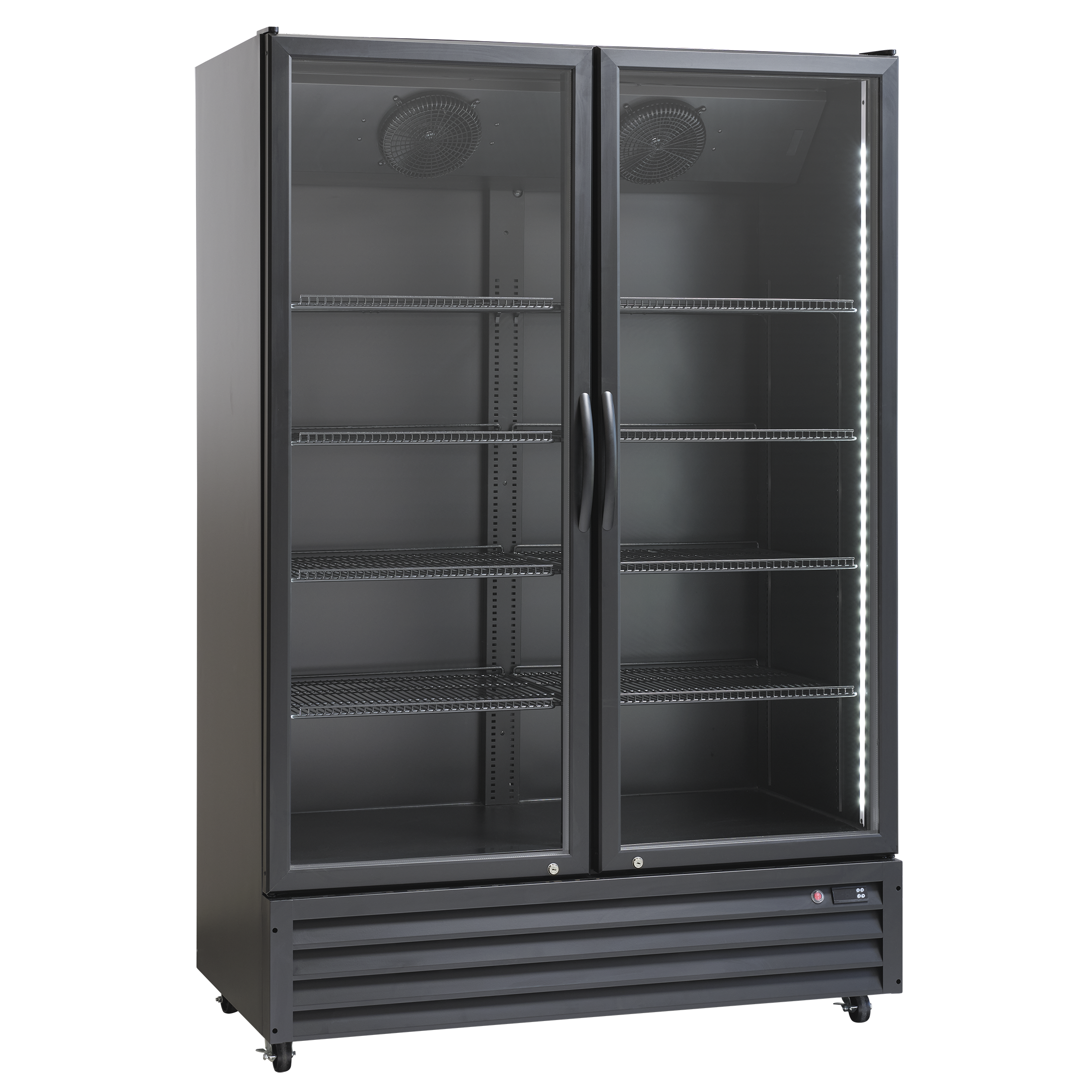 Displaykyl - 2 dörrar - 1100 liter - svart