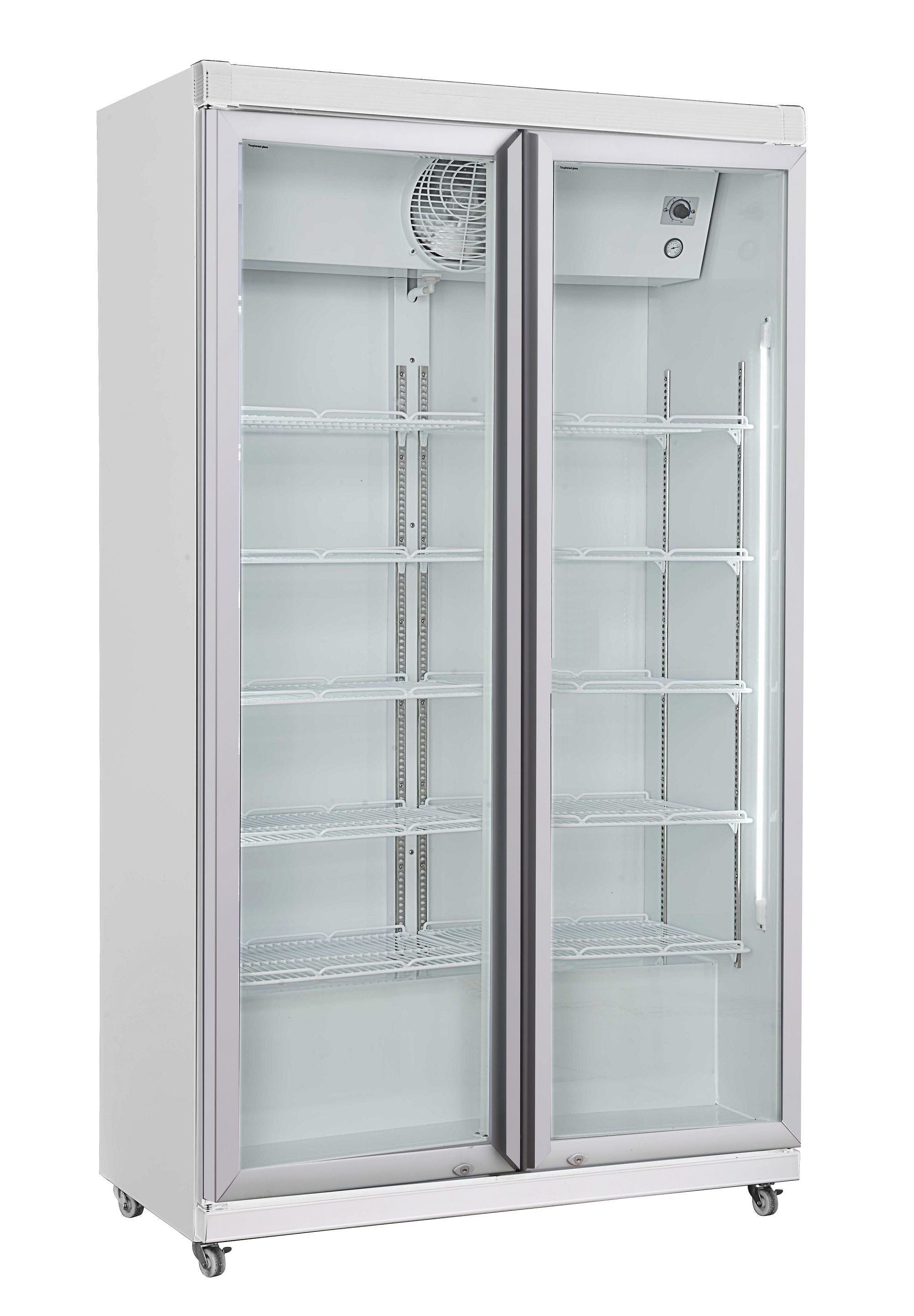 Flaskkyl / Displaykyl - 2 dörrar - 785 liter