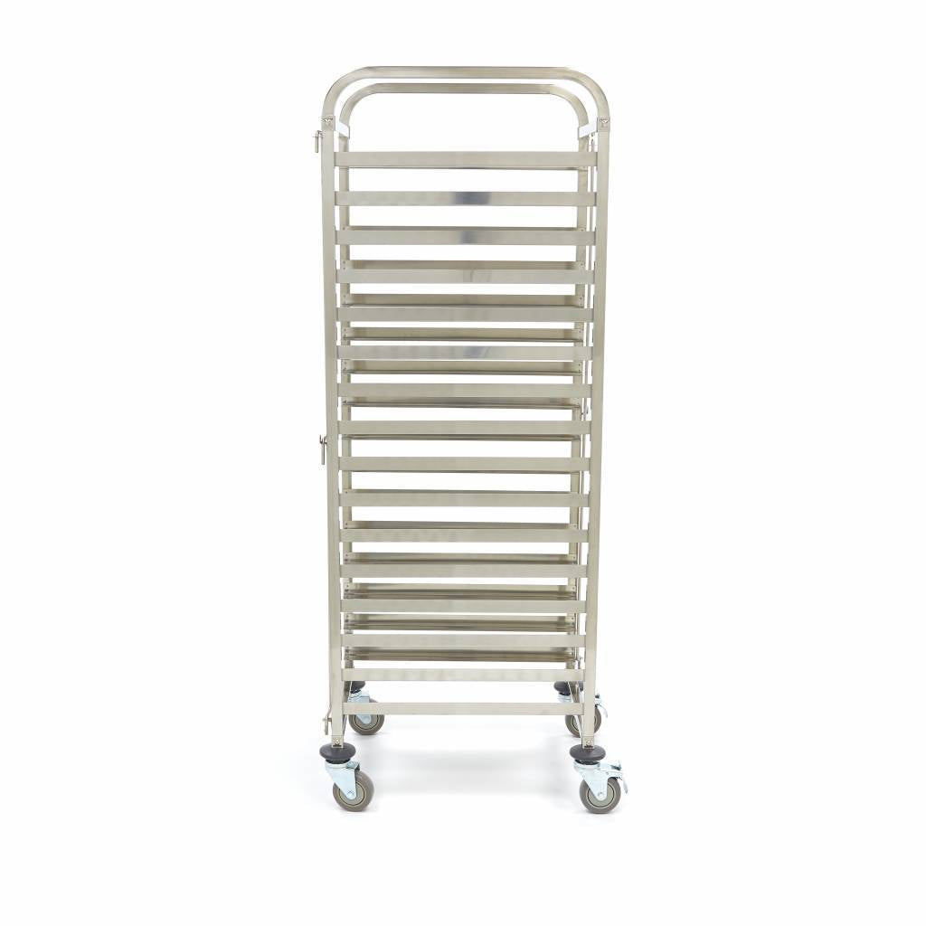 Uttagsvagn - Rostfritt stål - 400x600 mm - 16 uttag