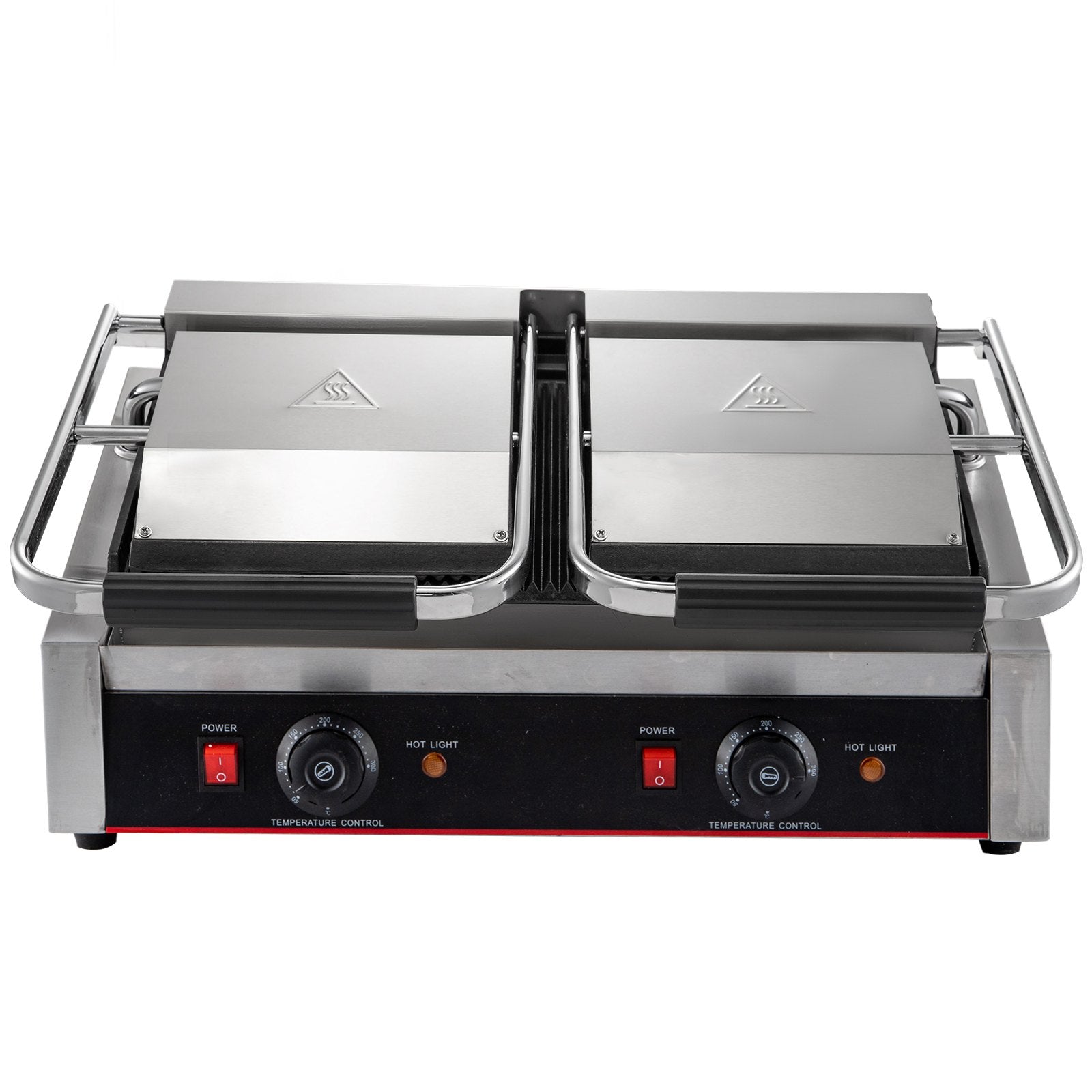 Kontaktgrill / Klämgrill - Räfflad yta - 490 x 230 mm
